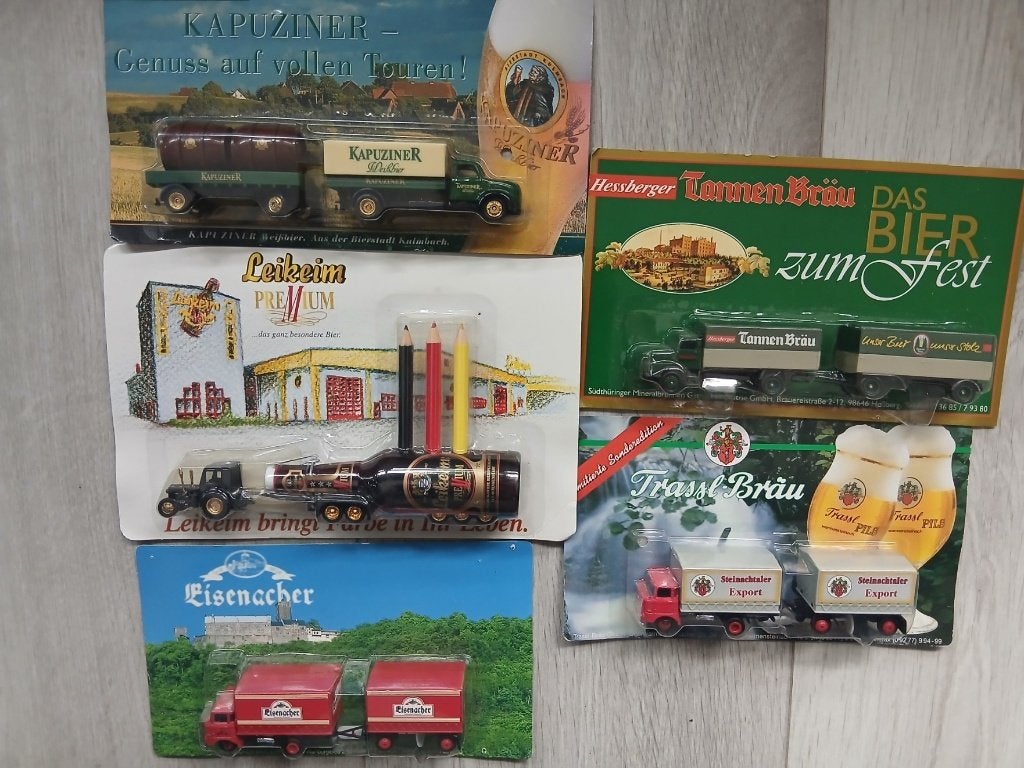 5 stuks vrachtwagencombinaties 1:87, Ophalen of Verzenden, Nieuw, Bus of Vrachtwagen, Overige merken