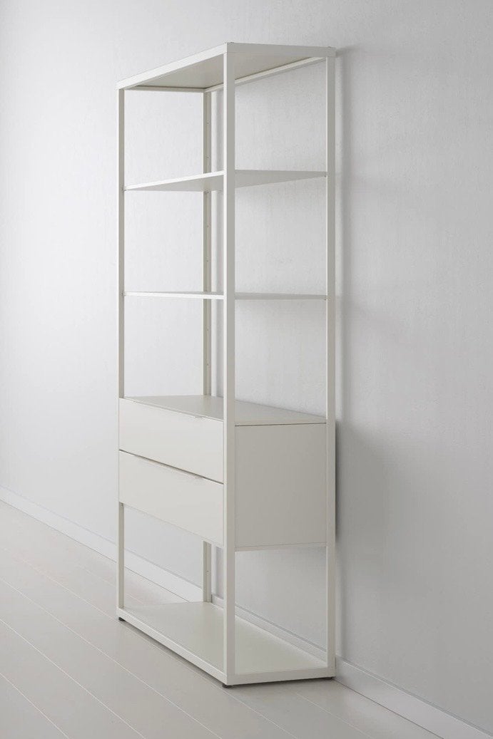 Gratis: IKEA FJÄLKINGE ladeblok met 2 laden, wit (118 cm), Ophalen, Gebruikt, 100 tot 150 cm, Metaal