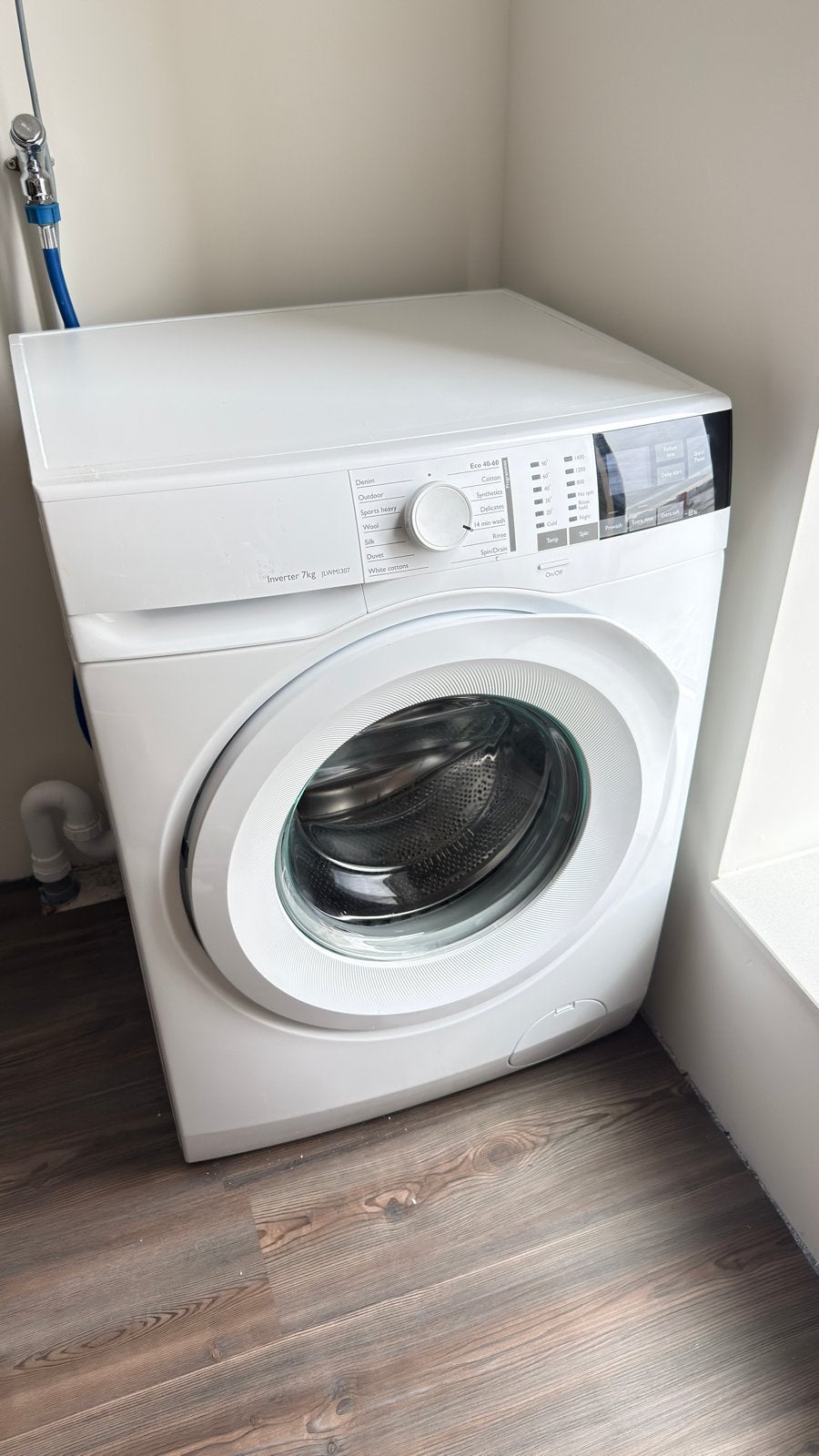 John Lewis JLWM1307 Voorlader Wasmachine A+++ 7kg 1400 tpm, Witgoed en Apparatuur, Wasmachines, Ophalen, Gebruikt, 85 tot 90 cm