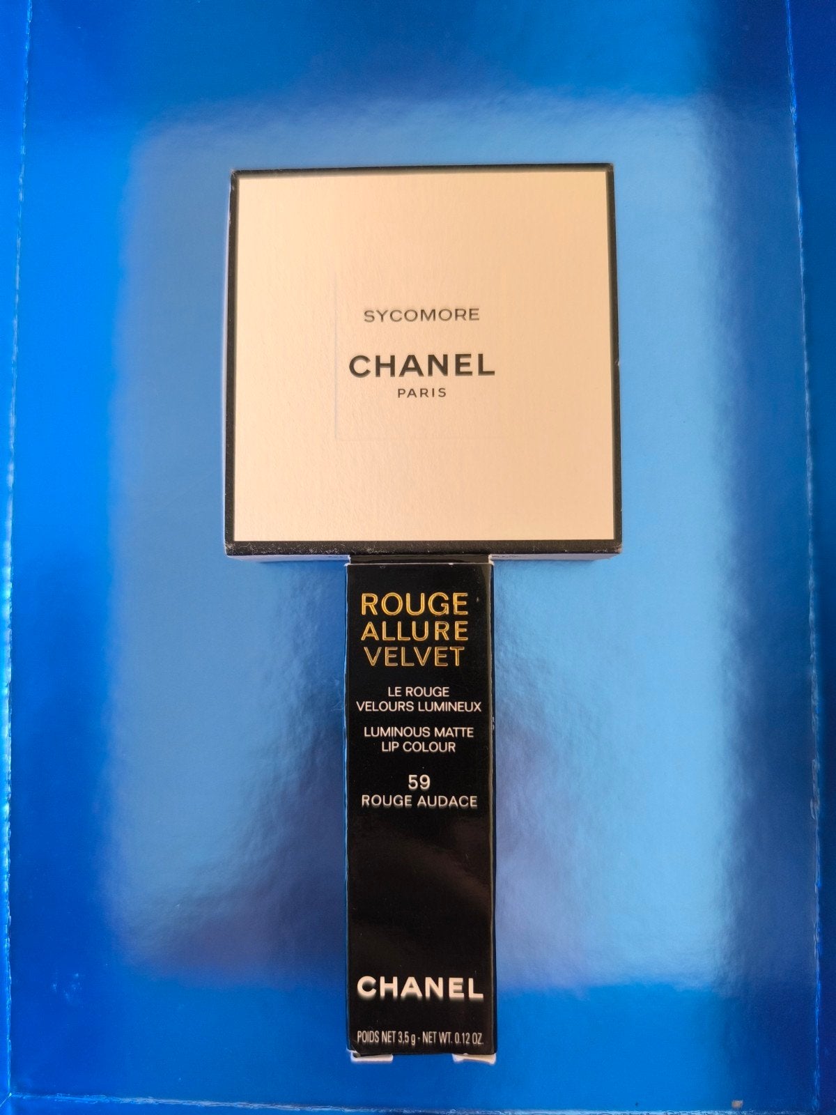 Chanel Rouge Allure Velvet 59 Rouge Audace Lippenstift, Ophalen of Verzenden