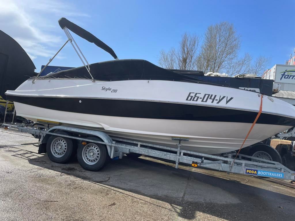 Zeer mooie Fribafort Style 210 + 150 pk 4 takt injectie, Watersport en Boten, Speedboten, Ophalen, 120 tot 200 pk, Zo goed als nieuw
