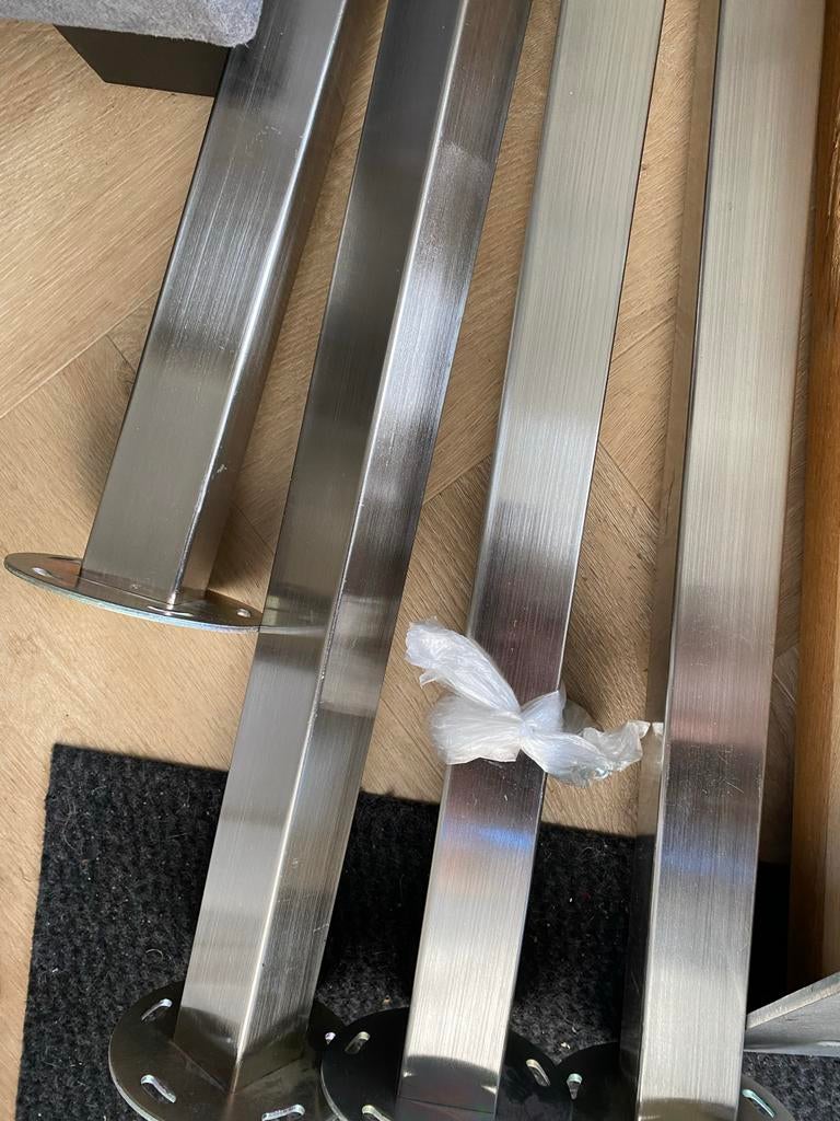 Set van 4 RVS tafelpoten - Gebruikt, Tafelpoot, Minder dan 50 cm, Gebruikt, 50 tot 100 cm