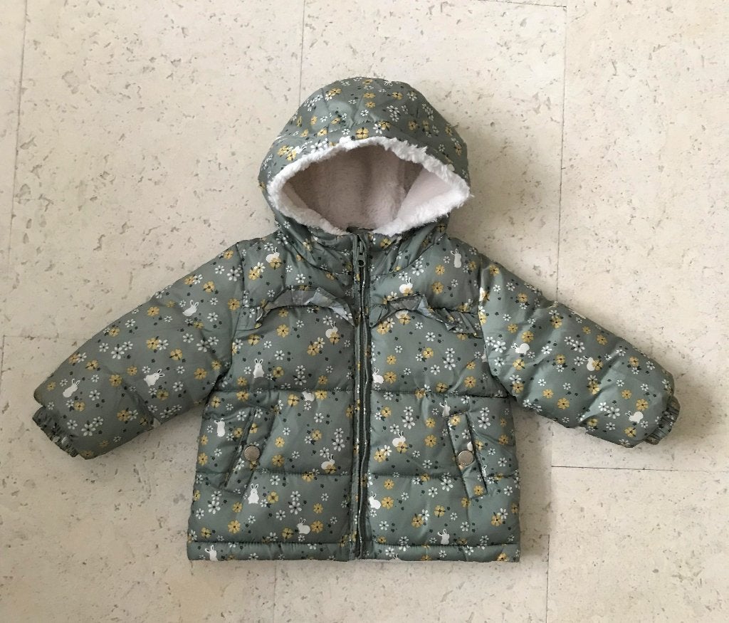Winterjas met capuchon maat 86, Kinderen en Baby's, Ophalen of Verzenden, Zo goed als nieuw, Meisje, Jasje