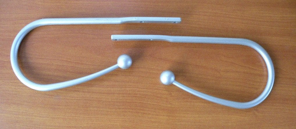 Gordijnhaken, zilverkleurig.  Als nieuw., Ophalen of Verzenden, Zo goed als nieuw, Minder dan 50 cm, Minder dan 100 cm