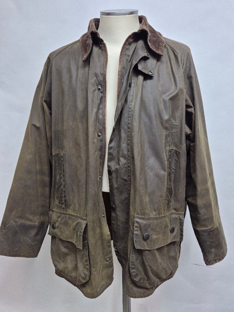 Barbour 'Beaufort' wax jas met voering. C48-127cm XXL Top!, Kleding | Heren, Jassen | Winter, Zo goed als nieuw, Overige maten