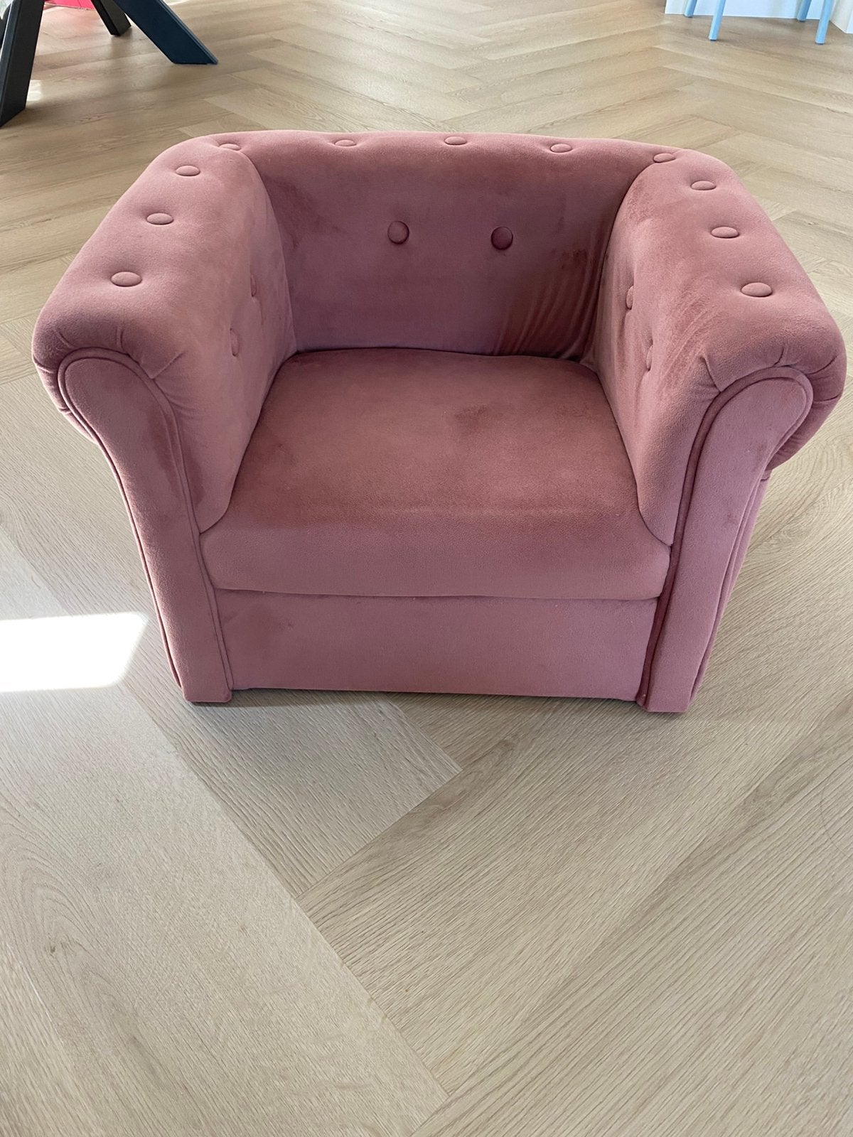 Roze fluweel velvet kinderstoeltje, Kinderen en Baby's, Ophalen, Zo goed als nieuw, Stoel(en)