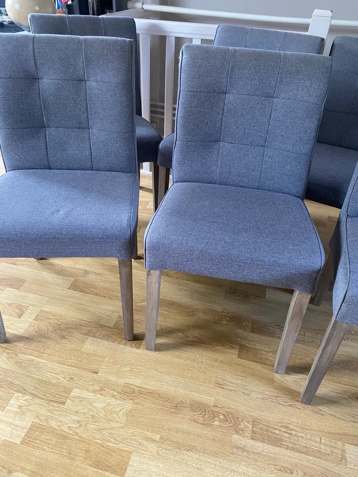 6 taupe stoelen van Pronto Wonen, Ophalen, Gebruikt, Overige kleuren, Stof