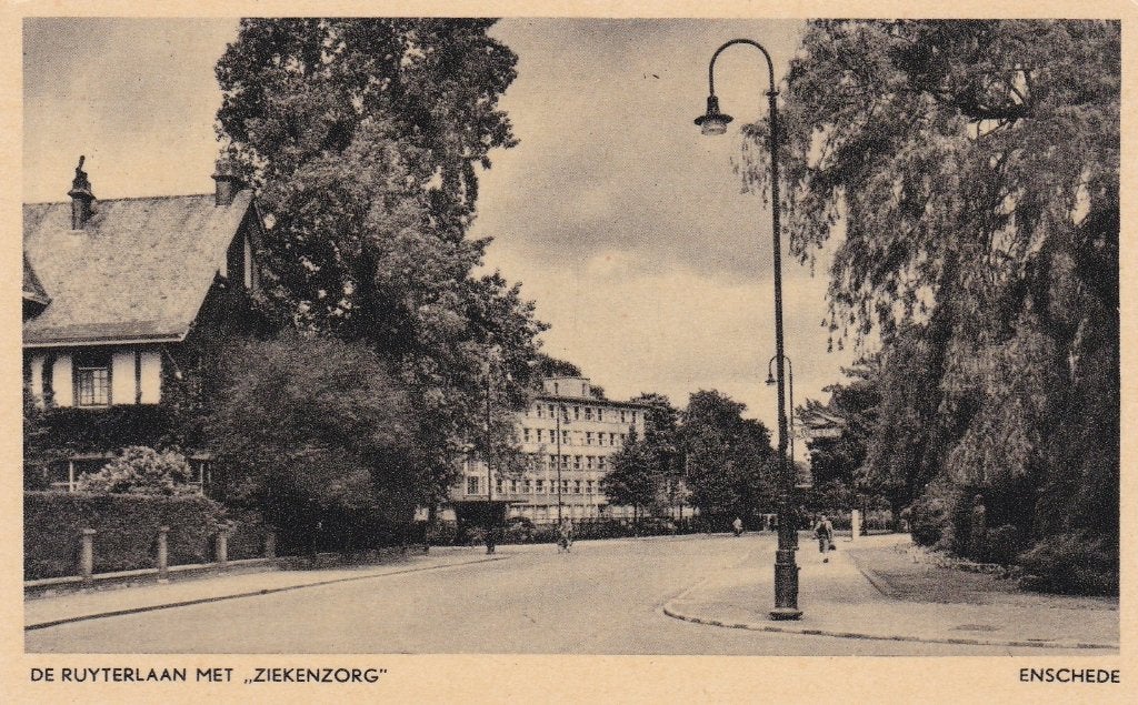 19015 De Ruyterlaan het Ziekenzorg Enschede Losser Hengelo, Verzenden, 1940 tot 1960, Ongelopen, Overijssel