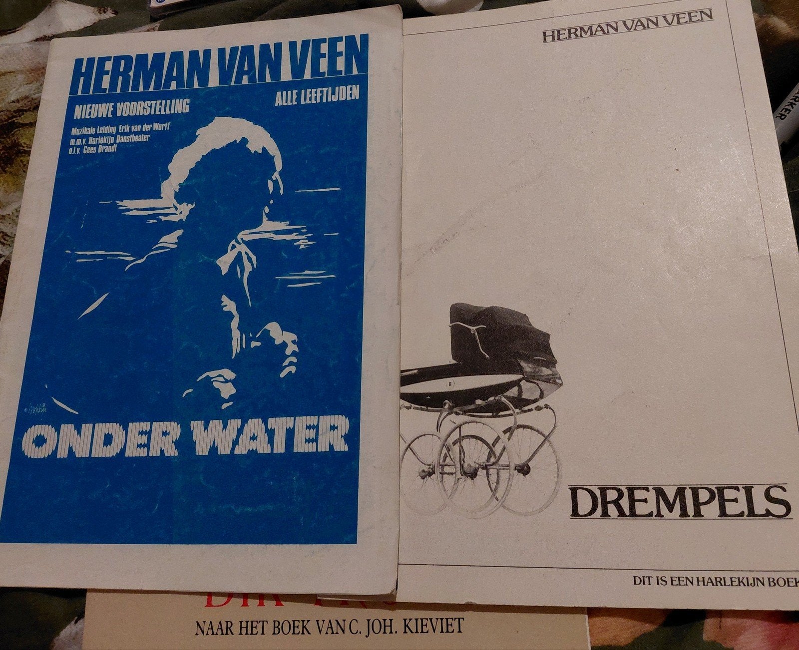 Herman van Veen: Onder Water & Drempels (Boeken), Ophalen of Verzenden, Gebruikt, Boek, Tijdschrift of Artikel