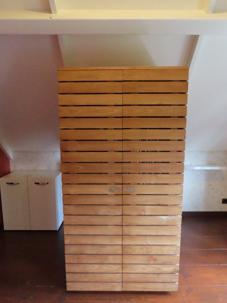 kledingkast Hardhouten Design Kast Horizon Hardhout, Gebruikt, 100 tot 150 cm, Teakhout, 50 tot 75 cm