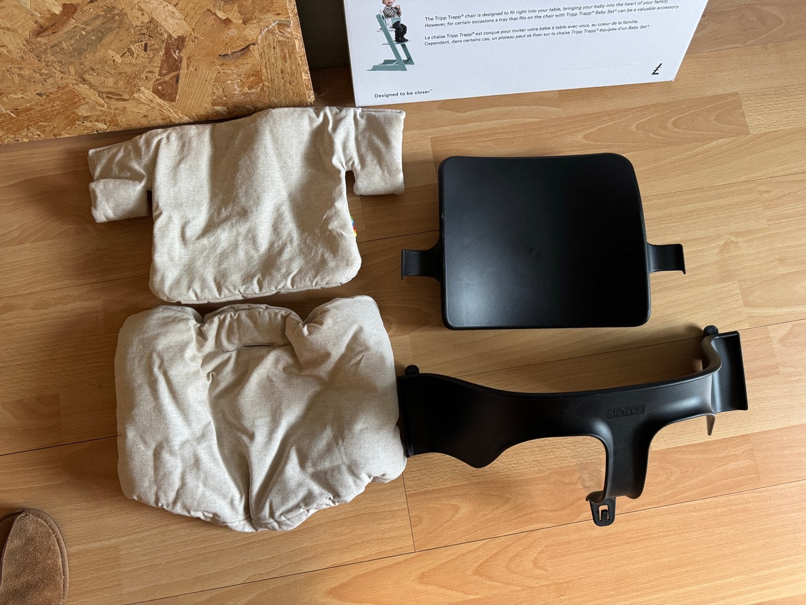 Stokke Tripp Trapp Baby Set met kussens, Ophalen, Zo goed als nieuw, Meegroeistoel, Afneembaar eetblad