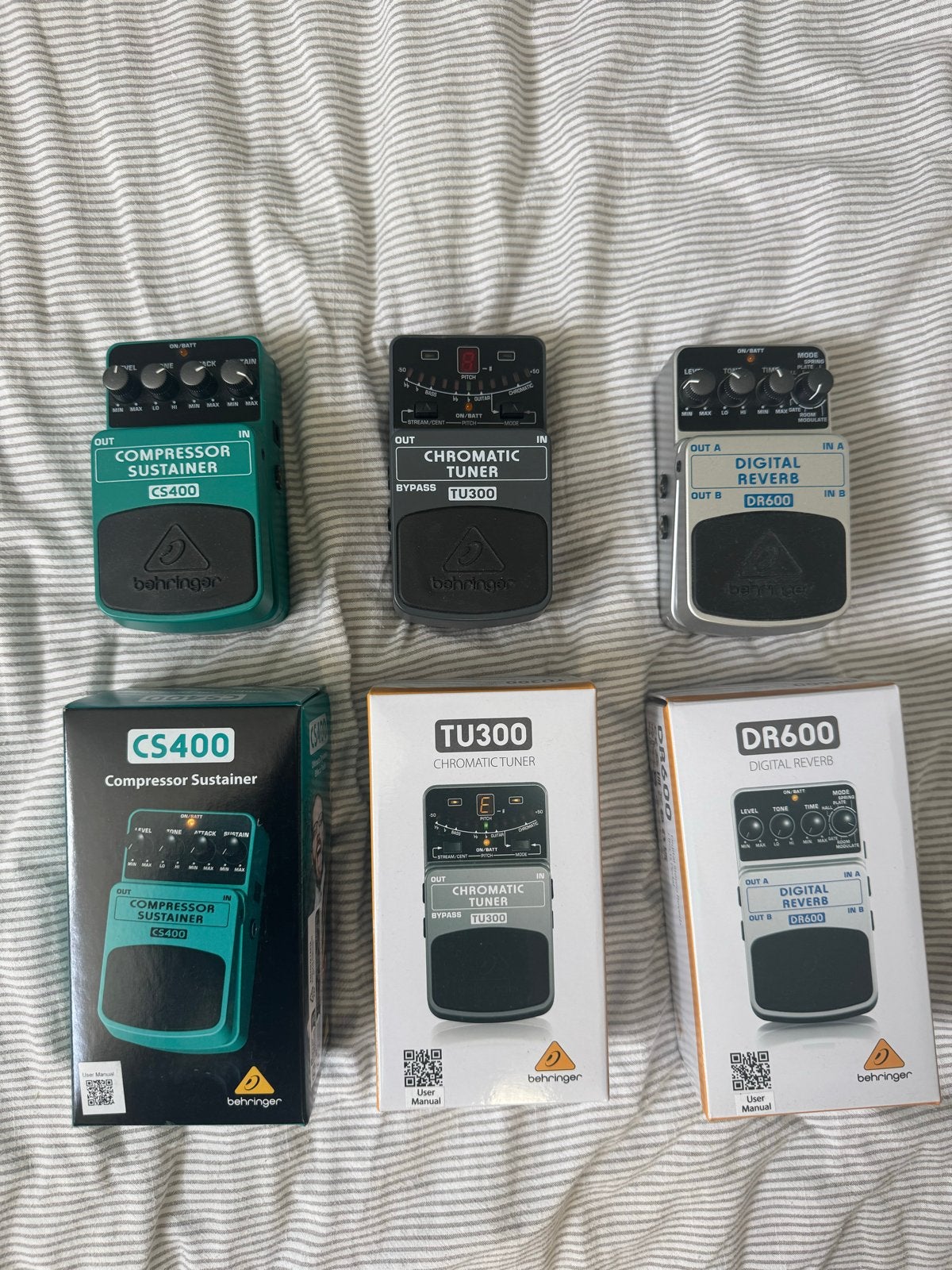 Behringer gitaarpedalen: CS400, TU300, DR600 (nieuwstaat), Muziek en Instrumenten, Ophalen of Verzenden, Zo goed als nieuw, Reverb