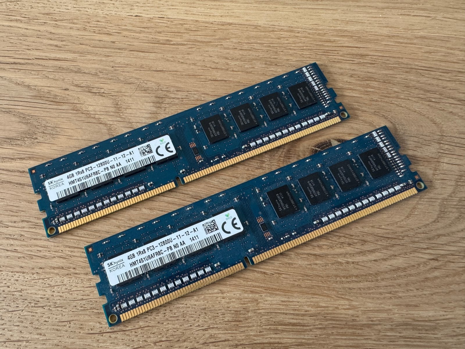 SK Hynix 8GB (2x4GB) DDR3 - PC3- 12800U, Ophalen of Verzenden, Zo goed als nieuw, DDR3, Desktop
