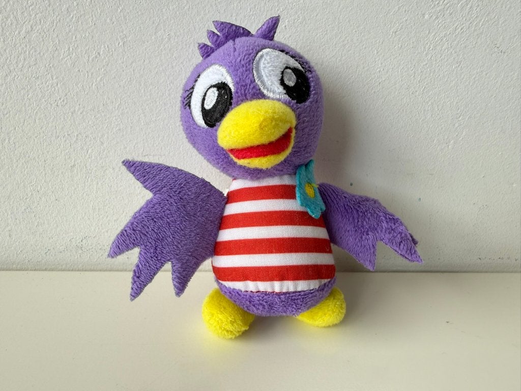 Knuffel sleutelhanger Jet 10 cm / Jokie & Jet / Efteling, Paars, Overige typen, Ophalen of Verzenden, Zo goed als nieuw