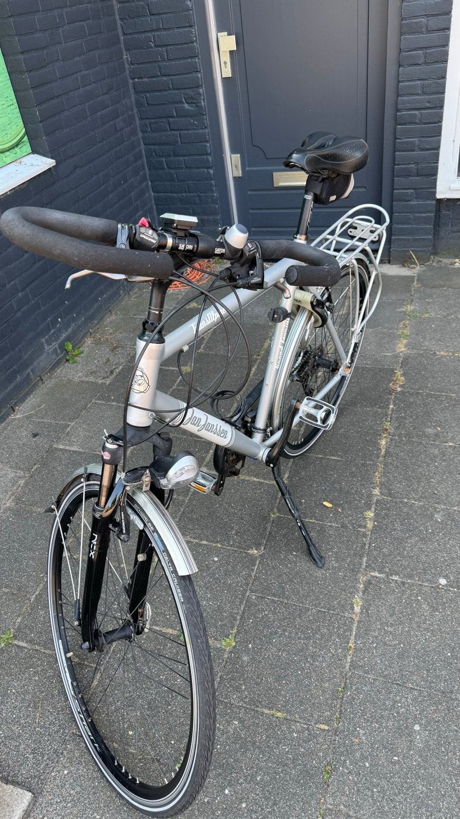 Jan Janssen TransAlpine herenfiets met 27 versnellingen, 28 inch, Gebruikt, Vering, 57 tot 61 cm