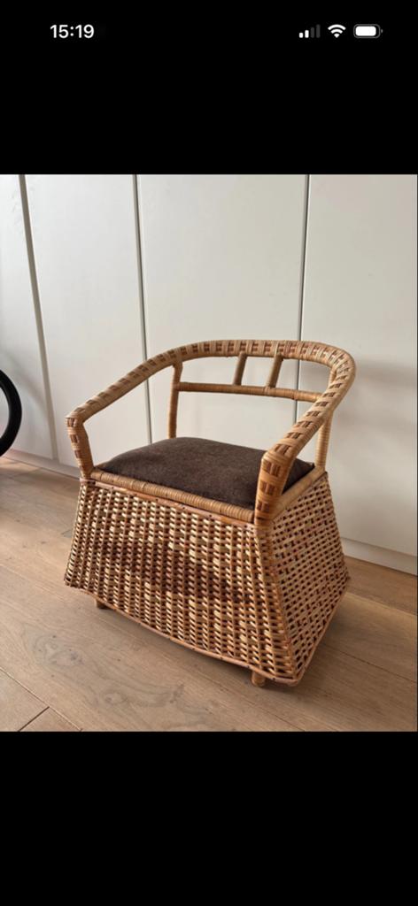 Rotan klepbankje, Kinderen en Baby's, Kinderkamer | Tafels en Stoelen, Ophalen