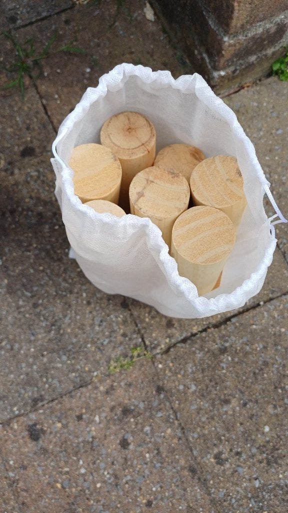 Kubb spel, Ophalen, Gebruikt