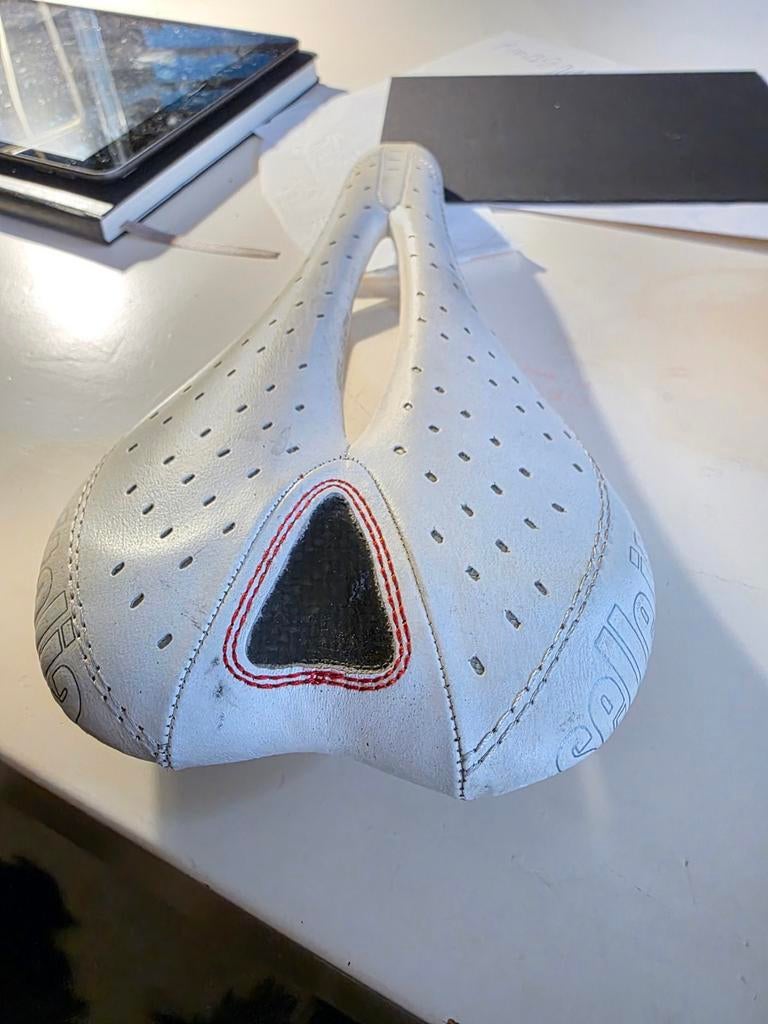 Selle Italia SLR Gel Flow racefiets zadel Wit carbon, Fietsen en Brommers, Fietsonderdelen, Ophalen of Verzenden, Zo goed als nieuw