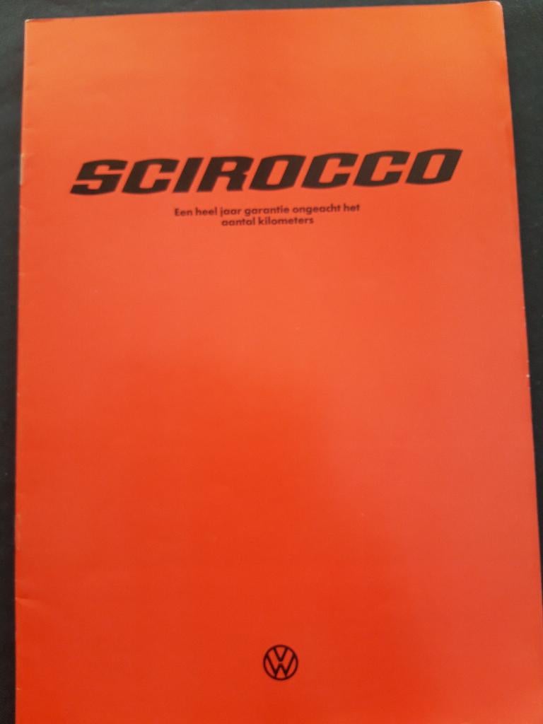 folder Volkswagen Scirocco 1976 - Nederlands, Ophalen of Verzenden, Zo goed als nieuw, Volkswagen