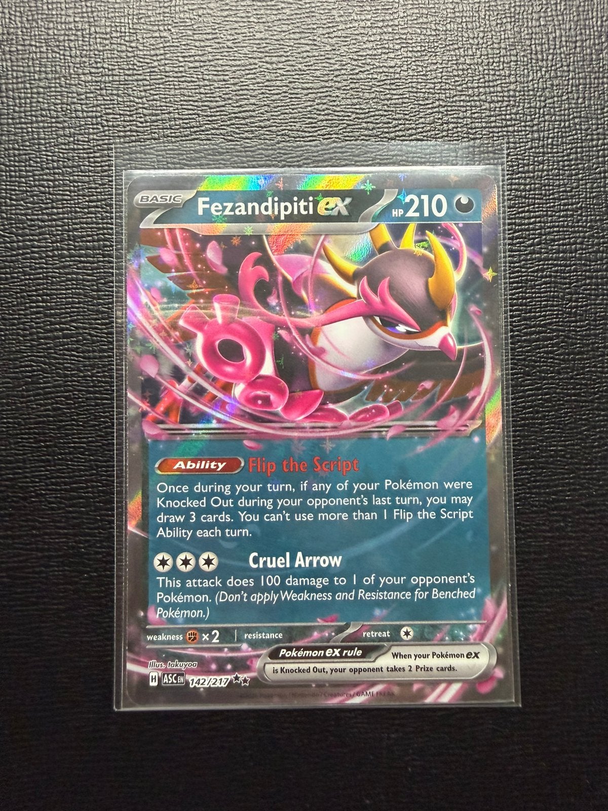 Fezandipity EX Ascended Heroes 142/217, Hobby en Vrije tijd, Verzamelkaartspellen | Pokémon, Ophalen of Verzenden, Nieuw, Losse kaart