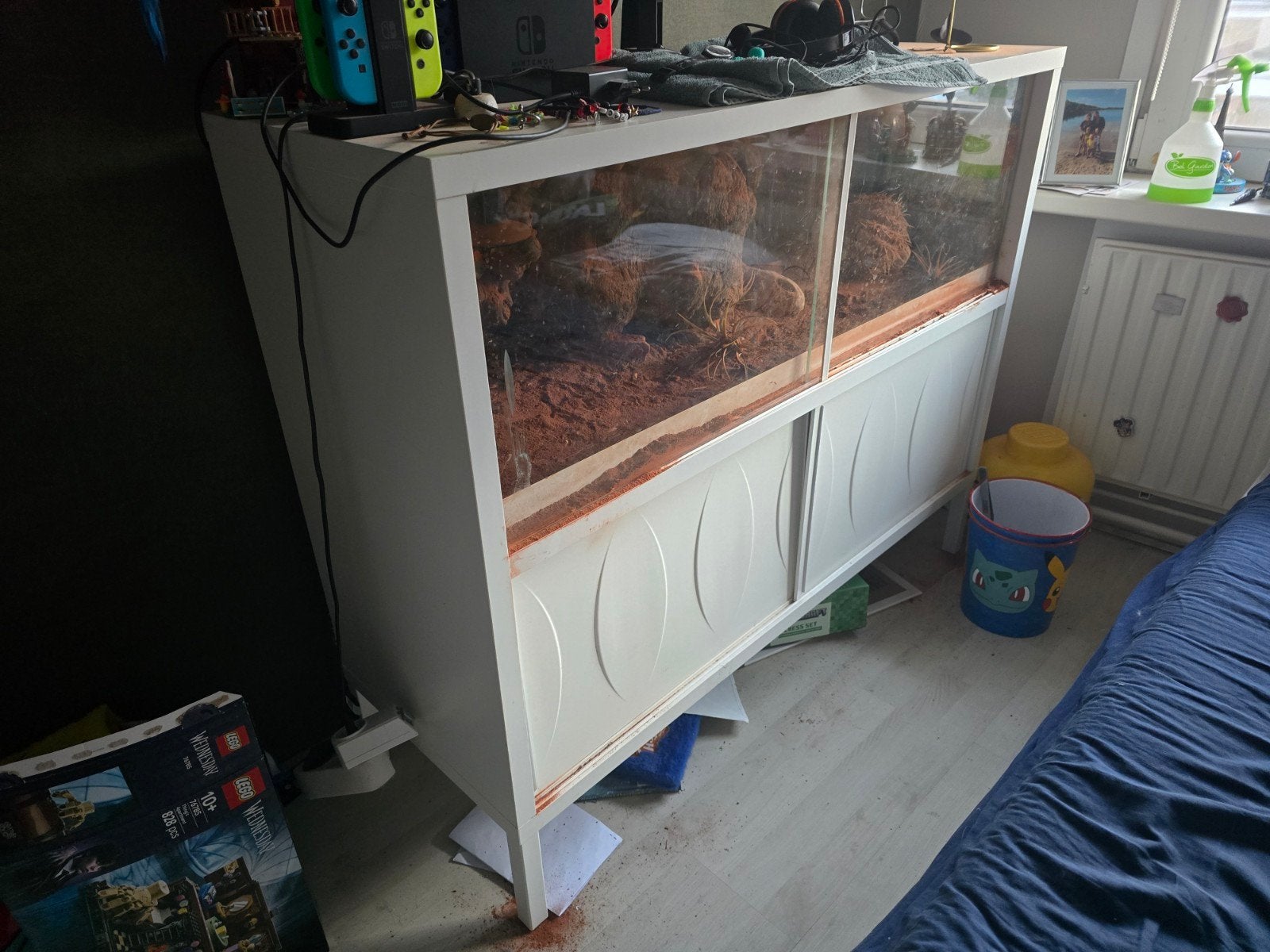 terrarium met kast gedeelte aan onderkant, Ophalen