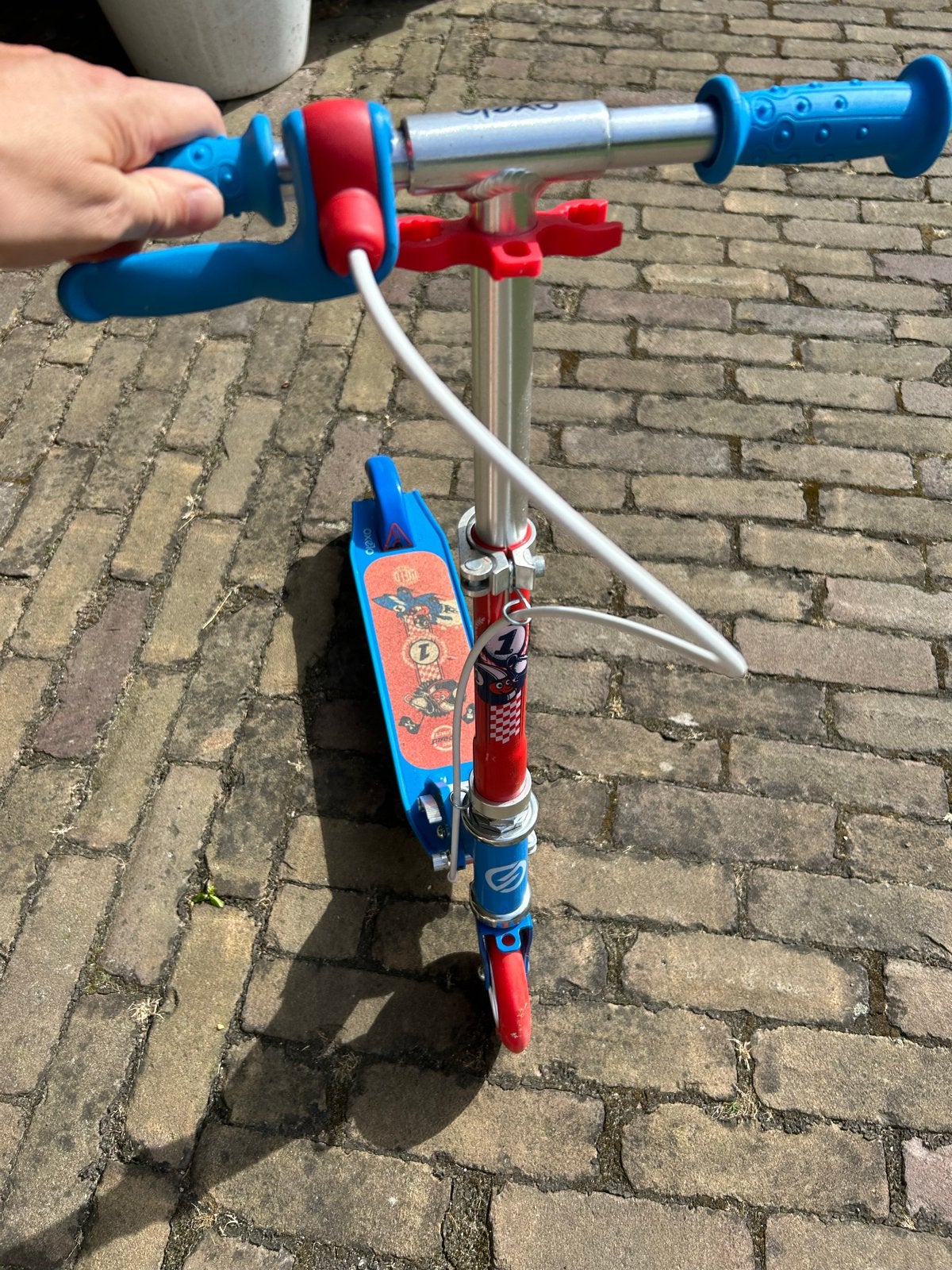 Oxelo kinderstep - Blauw/Rood, Ophalen, Gebruikt, Gewone step