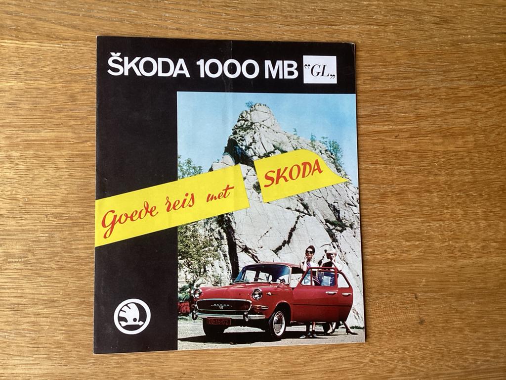 Skoda 1000 MB GL brochure - Goede reis met GL, Ophalen of Verzenden, Gelezen, Overige merken
