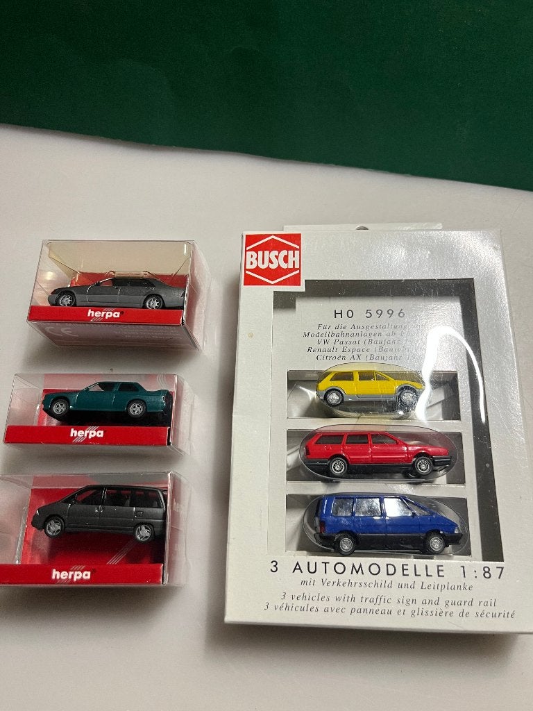 miniatuur auto's 1 op 87 herpa en busch, Ophalen of Verzenden, Nieuw, Gelijkstroom of Wisselstroom, Overige merken