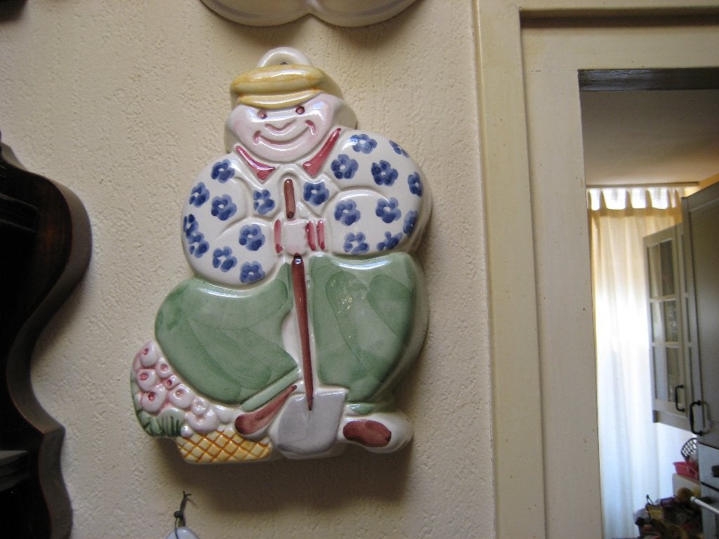 Bakvorm/puddingvorm tuinman, groot, Overige typen, Ophalen of Verzenden, Zo goed als nieuw, Steen/keramiek