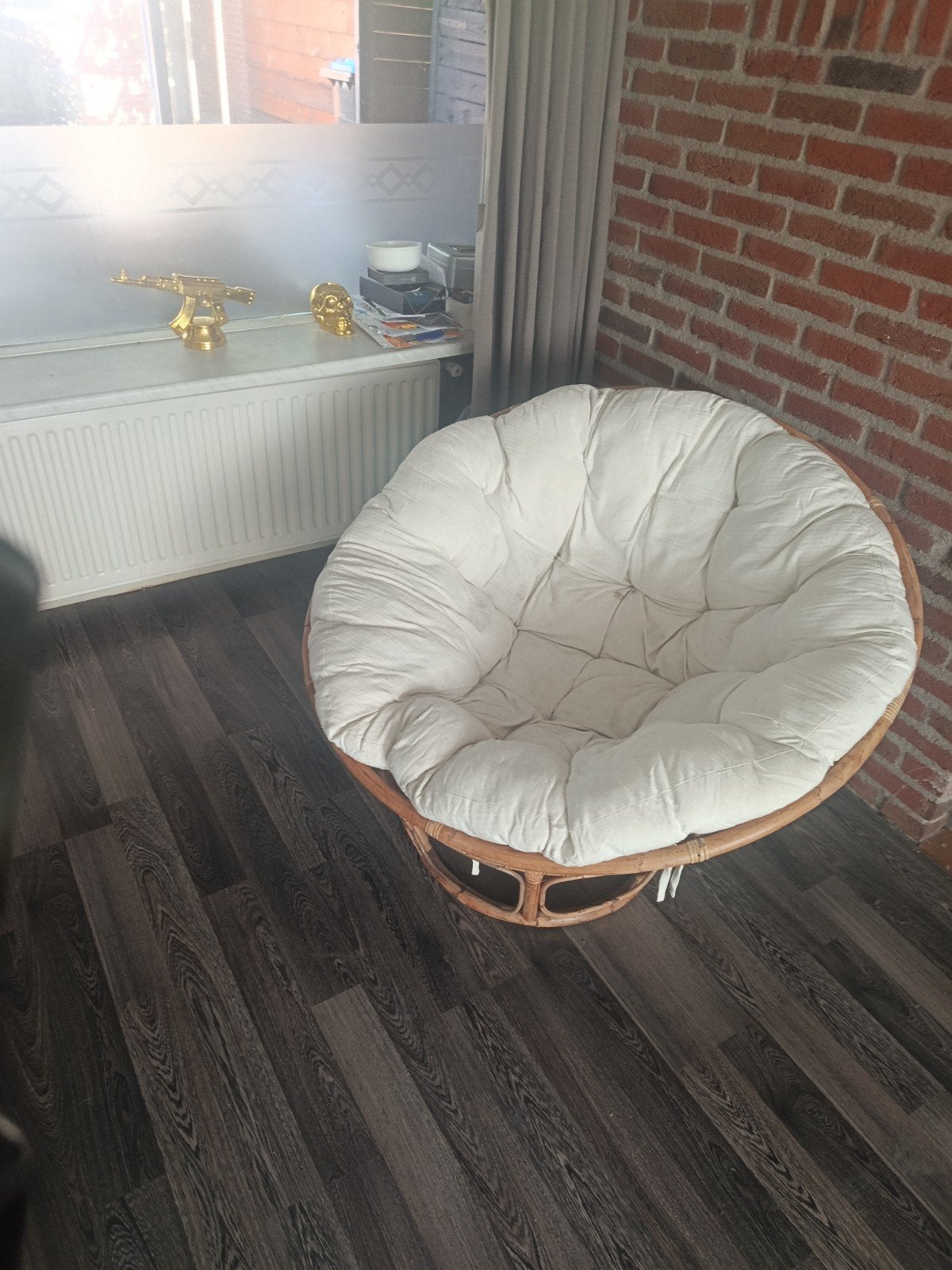 papasan stoel, Ophalen, Stoel