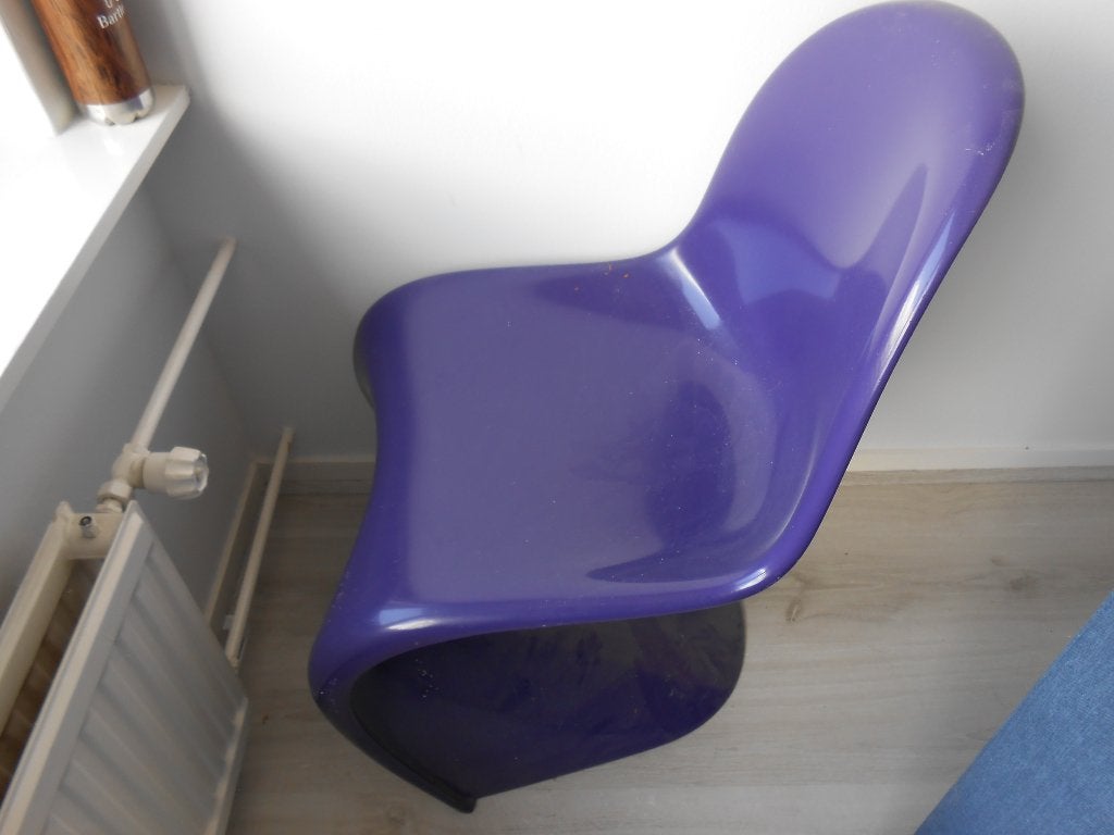 Originele Vitra Verner Panton S Chair Paars, Ophalen, Kunststof, Gebruikt, Overige kleuren