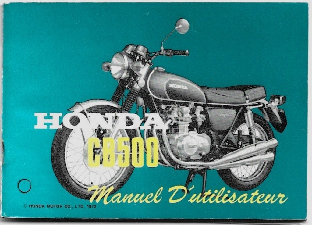 Honda CB500 K1 manuel notice instructieboek, Verzenden, Honda