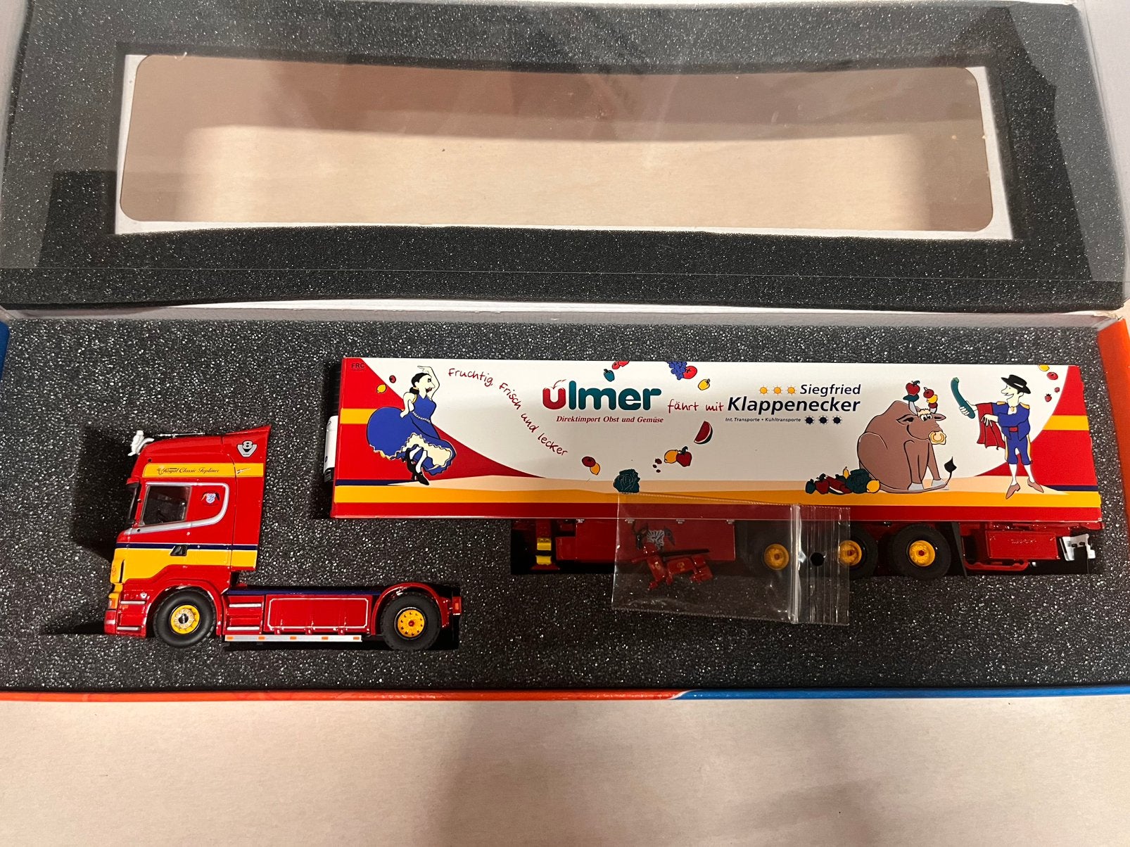 Tekno Klappenecker Scania R5 Koeloplegger, Ophalen of Verzenden, Nieuw, Bus of Vrachtwagen, Tekno