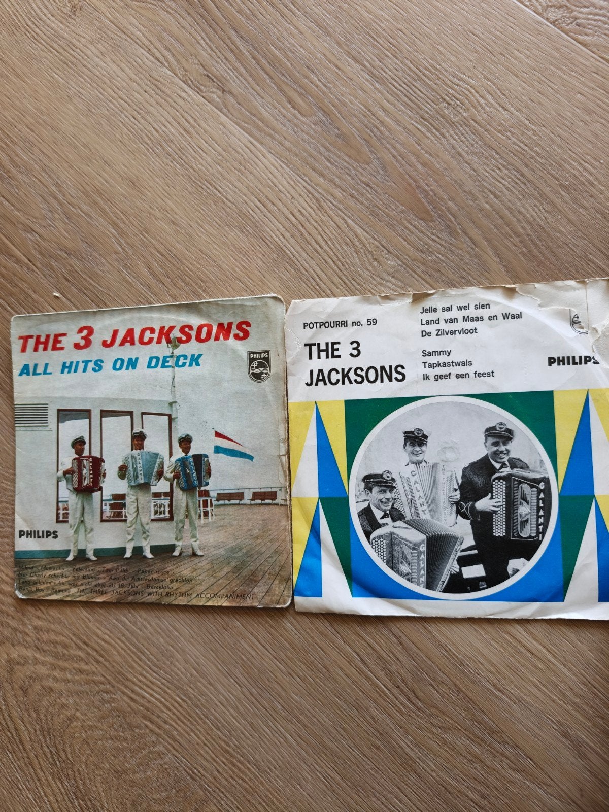 The 3 Jacksons - All Hits On Deck & Potpourri no. 59 (2x EP), Gebruikt, 7 inch, Ophalen of Verzenden, EP