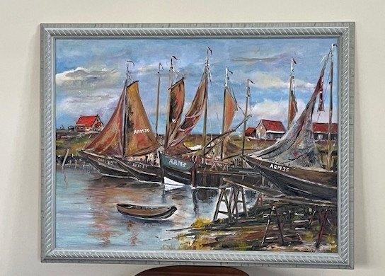 werf Meerman Arnemuiden schilderijen Jac Caljouw Arnemuiden, Antiek en Kunst, Ophalen