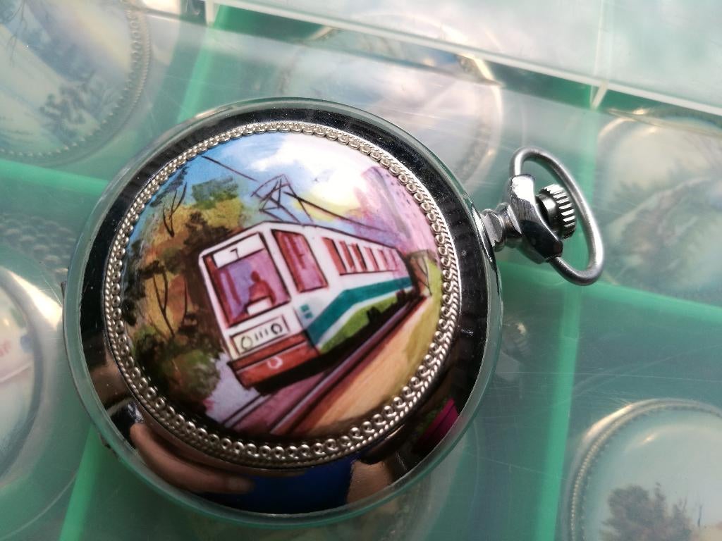 Molnija - Trein Russische heren zakhorloge van jaren 2000, Antiek en Kunst, Ophalen of Verzenden
