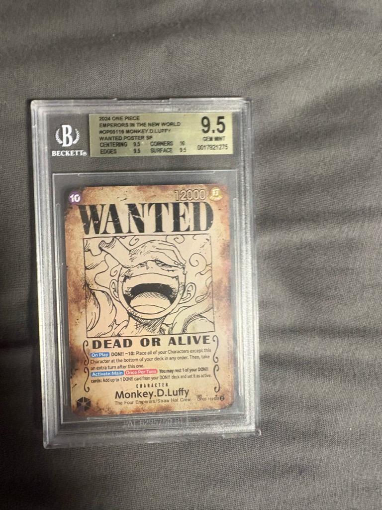 OP05-119 Wanted Poster BGS 9.5, Ophalen of Verzenden, Zo goed als nieuw, Losse kaart