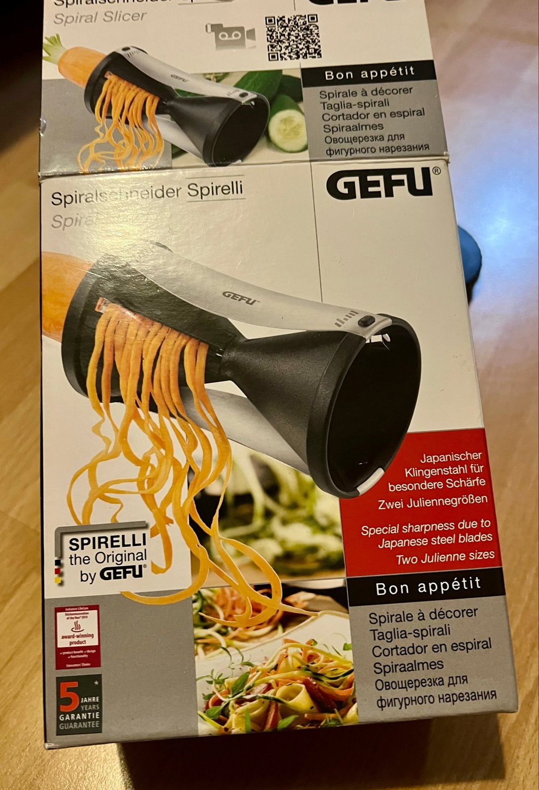 GEFU Spirelli Spiraalsnijder - Nieuw in doos, Overige typen, Kunststof, Nieuw, Ophalen of Verzenden