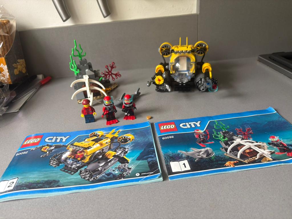 60092 Lego City Diepzee Duikboot, Ophalen of Verzenden, Gebruikt