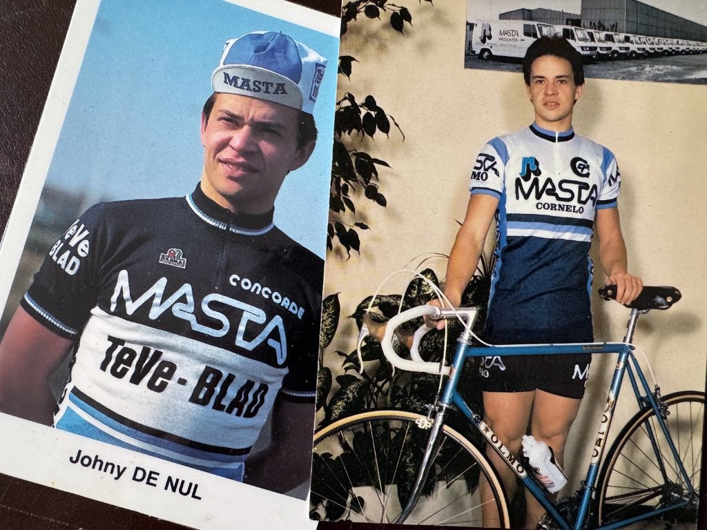 Wielrennen 2 fotokaarten JOHNNY DE NUL – MASTA – TeVe-BLAD, Ophalen of Verzenden, Overige typen