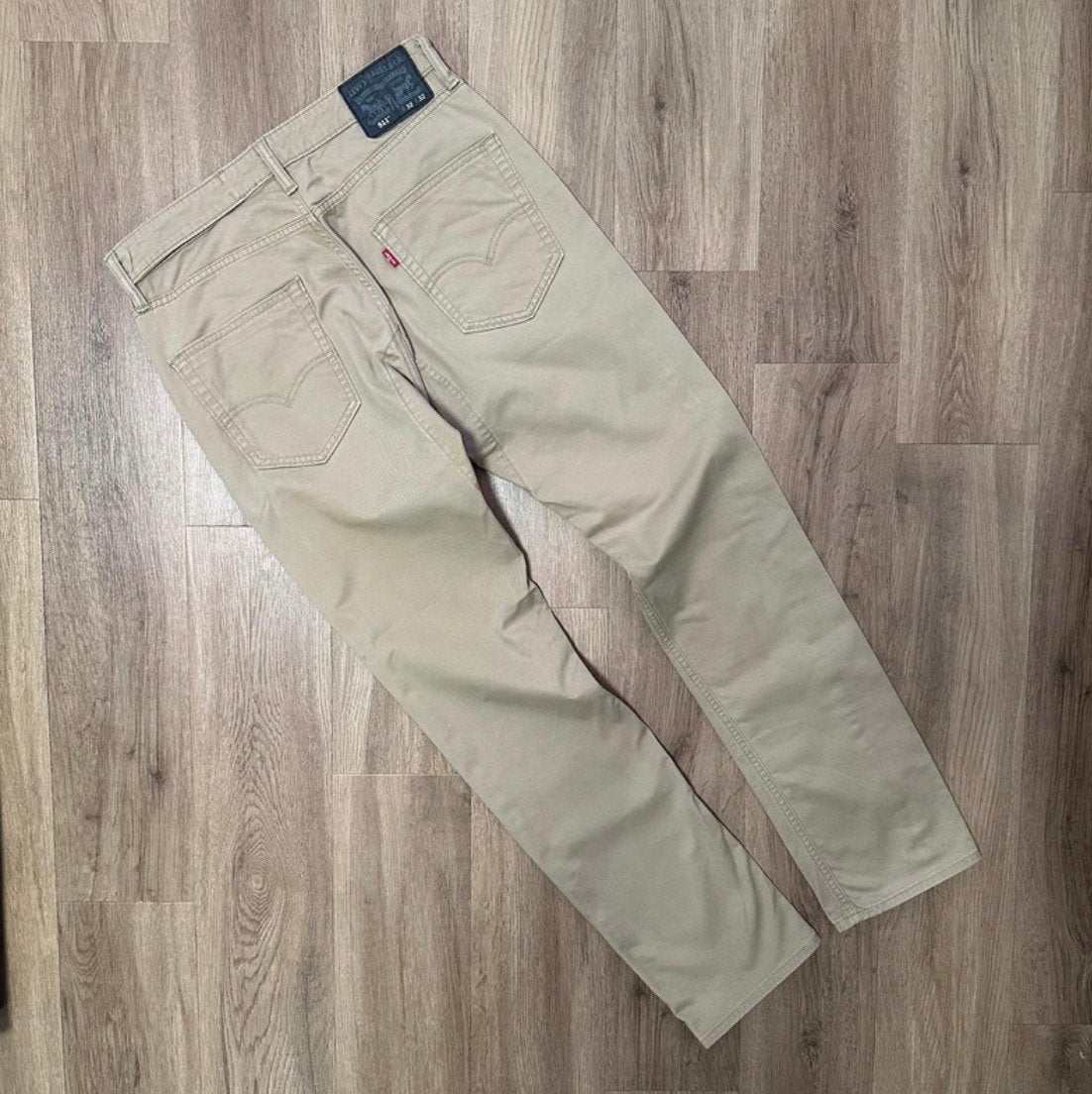 Klassieke Levi's 511 Slim Fit heren chino maat W32 L32, Ophalen of Verzenden, Gedragen, Overige maten, Beige