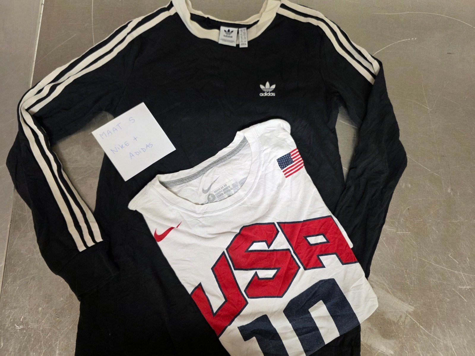 origineel Vintage shirts maat S ( Adidas / Nike), Nike Adidas, Zwart, Ophalen of Verzenden, Korte mouw