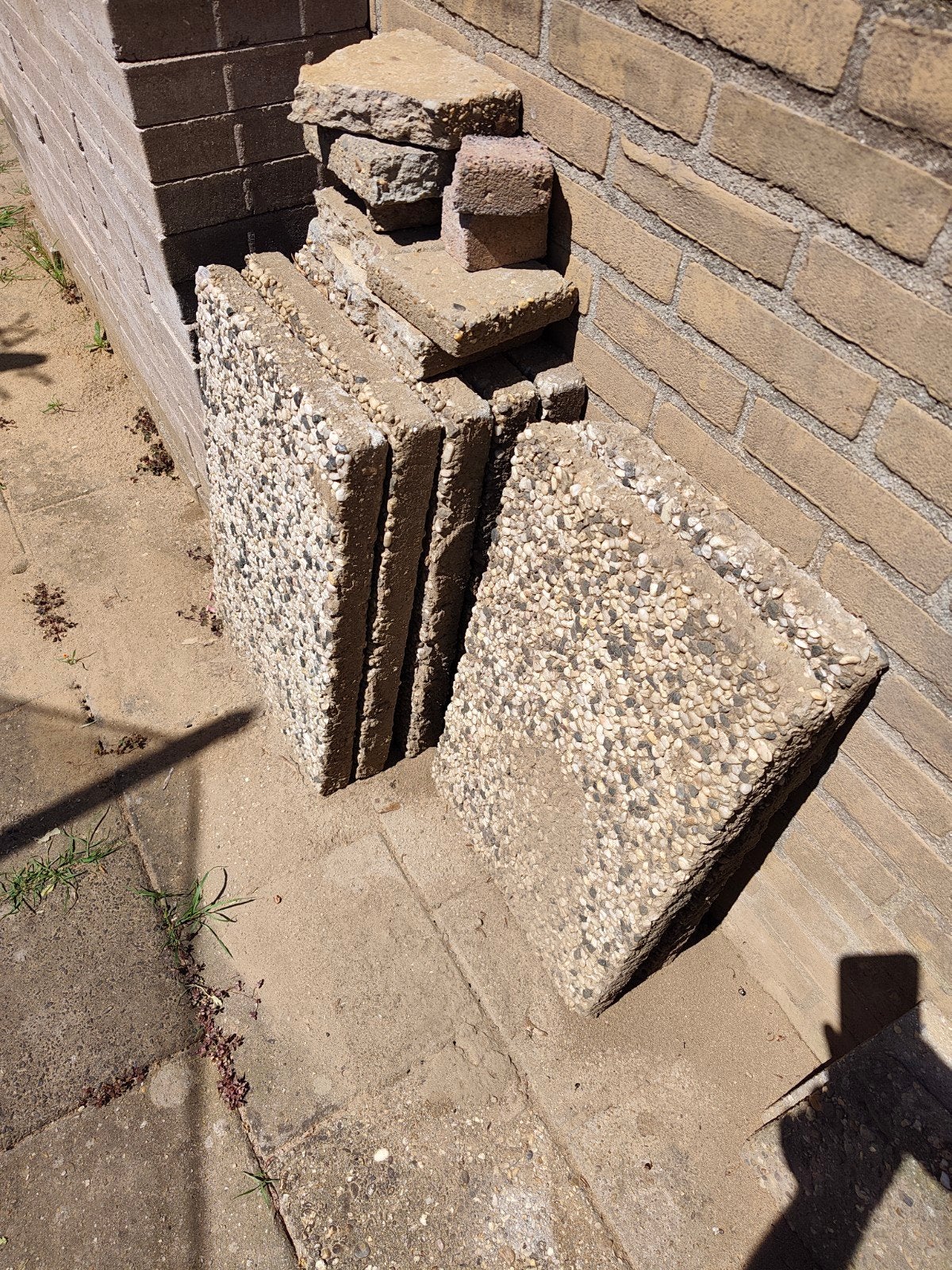 7x Grindtegel 60x40 GRATIS, Tuin en Terras, Ophalen, Gebruikt, Minder dan 5 m², Beton