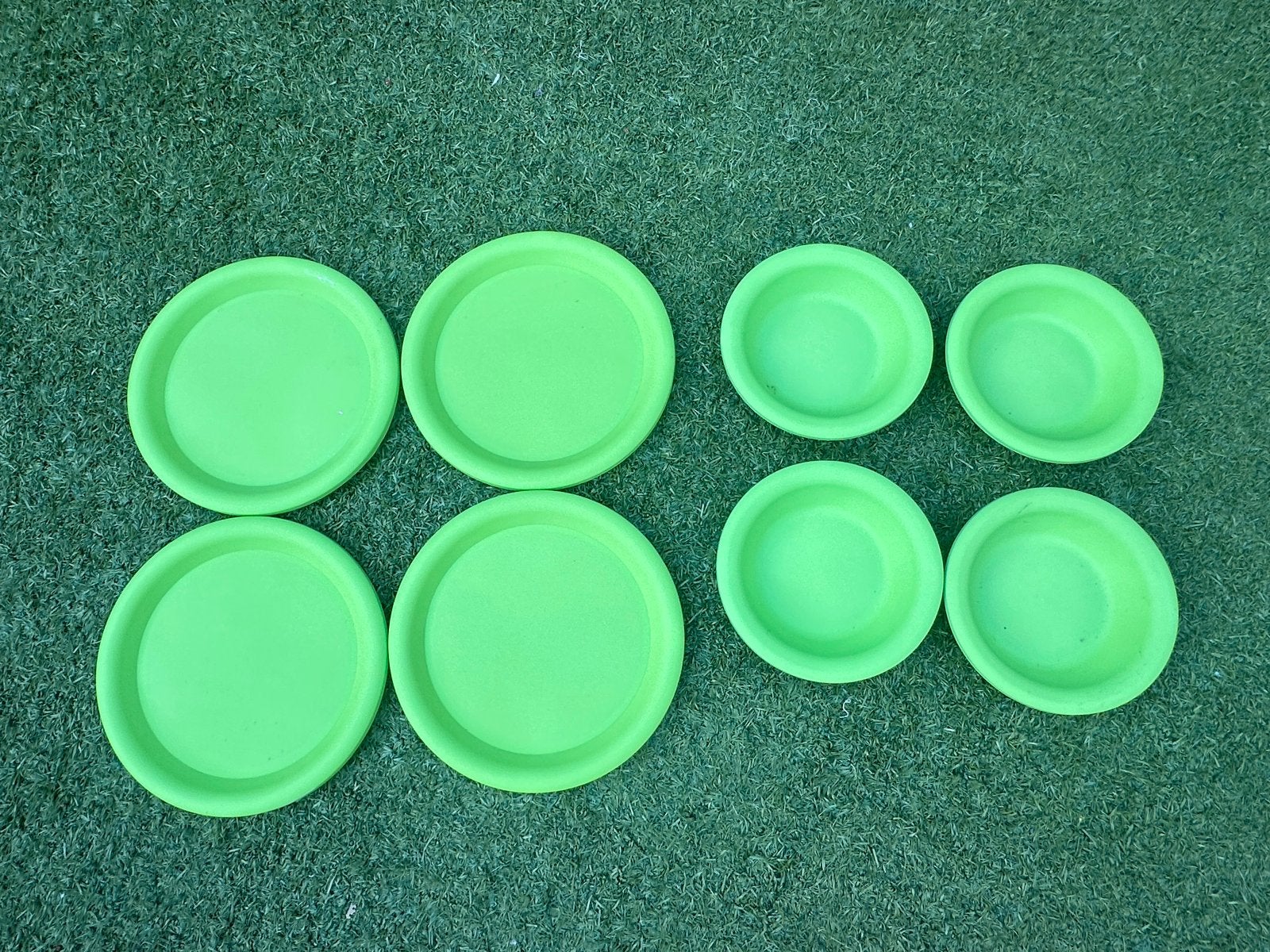 Plastic groene borden en 1 beker, Ophalen, Kunststof, Overige merken, Zo goed als nieuw