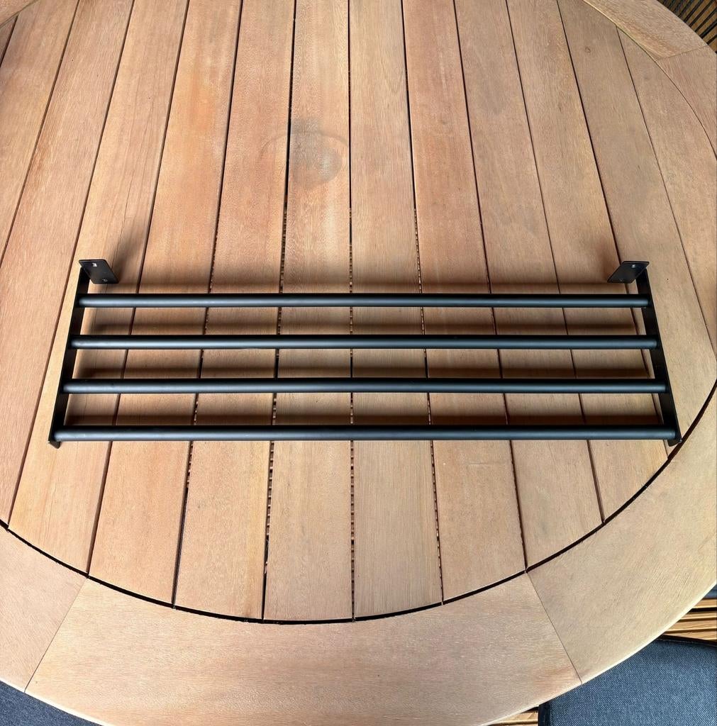 AquaVive handdoekenrek zwart mat 65 cm, Ophalen, Zwart