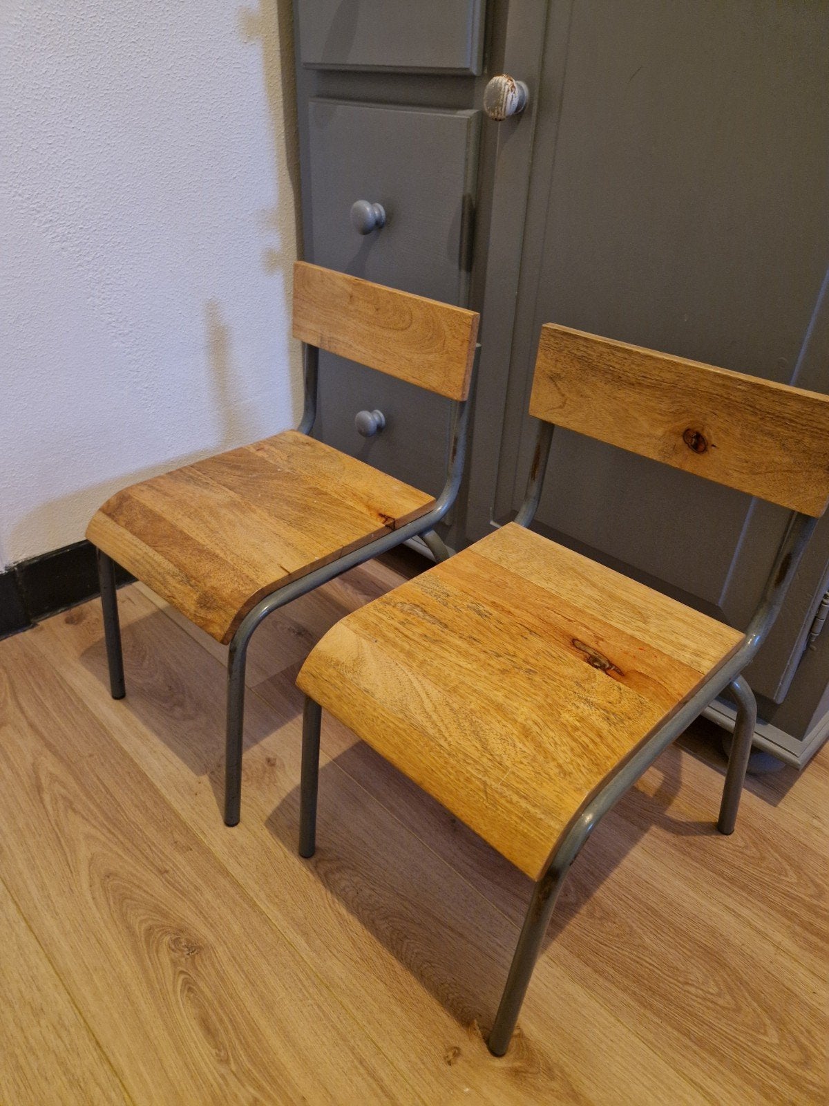Set van 2 industriële kinderstoelen, Ophalen of Verzenden
