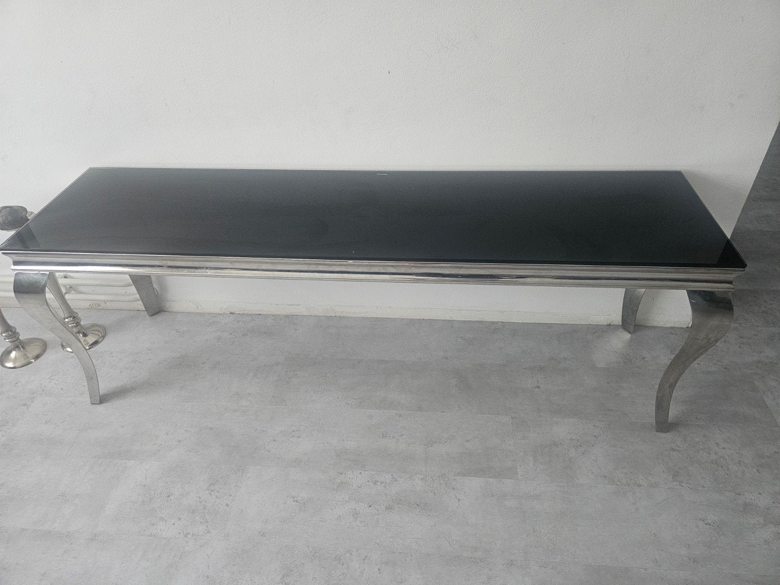 luxe tv meubel, Ophalen, Gebruikt, Glas, Minder dan 100 cm