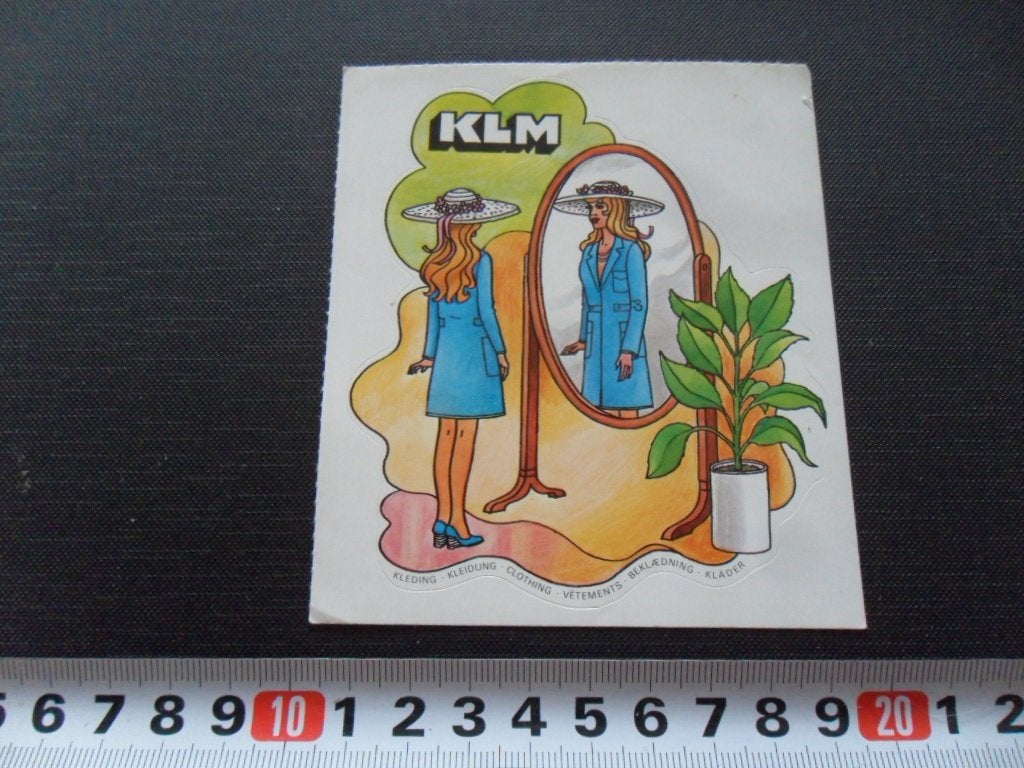 sticker KLM  Kleding  BV062, Ophalen of Verzenden, Zo goed als nieuw