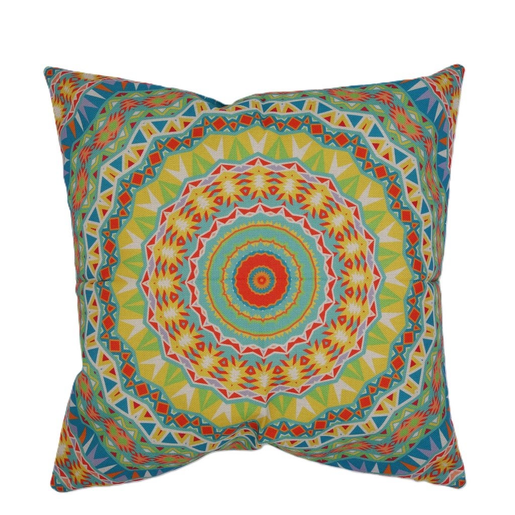 Kussenhoes Mandala linnenlook 43 x 43 cm, Dekussenkraam@gmail.com, Verzenden, De kussenkraam, Nieuw