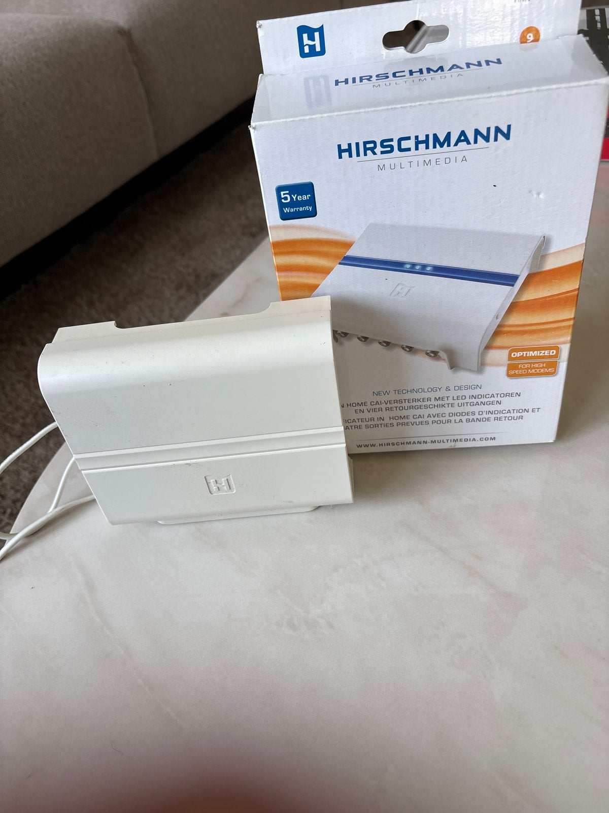 Hirschmann Multimedia CAI-versterker met LED-indicatoren, Overige merken, Overige systemen, Ophalen of Verzenden, Zo goed als nieuw